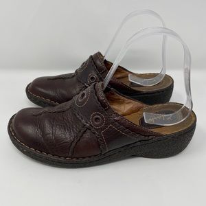 Clarks Artisan Brown Leather Mules